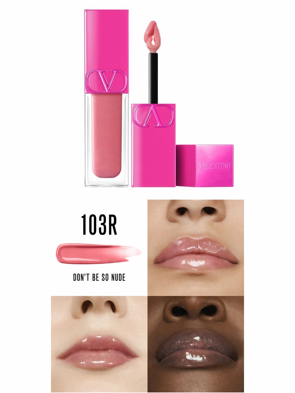 Valentino Puffer Complex Lip Plumper Gloss - 103R Don't Be So Nude